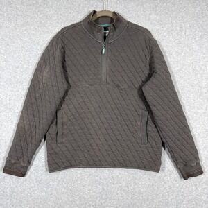 Wellen‎ Sweatshirt Mens Medium Quilted Jersey Quarter Zip Pullover Huckberry